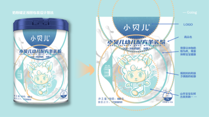 守護童真，營養新生 原創手繪插畫風格嬰幼兒羊乳粉包裝設計新篇